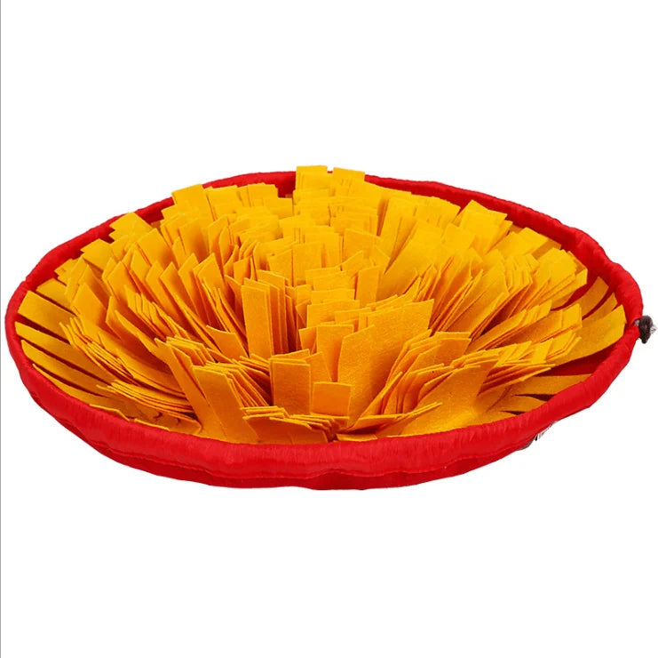 Alfombra Olfativa con Cuenco de Comida Lenta – Amarillo
