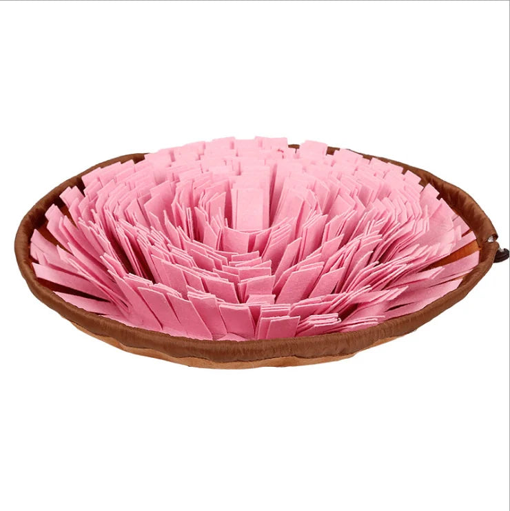 Alfombra Olfativa con Cuenco de Comida Lenta – Rosa