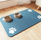 Alfombrilla Absorbente de Secado Rápido para el Comedero – Azul / 30×40 cm