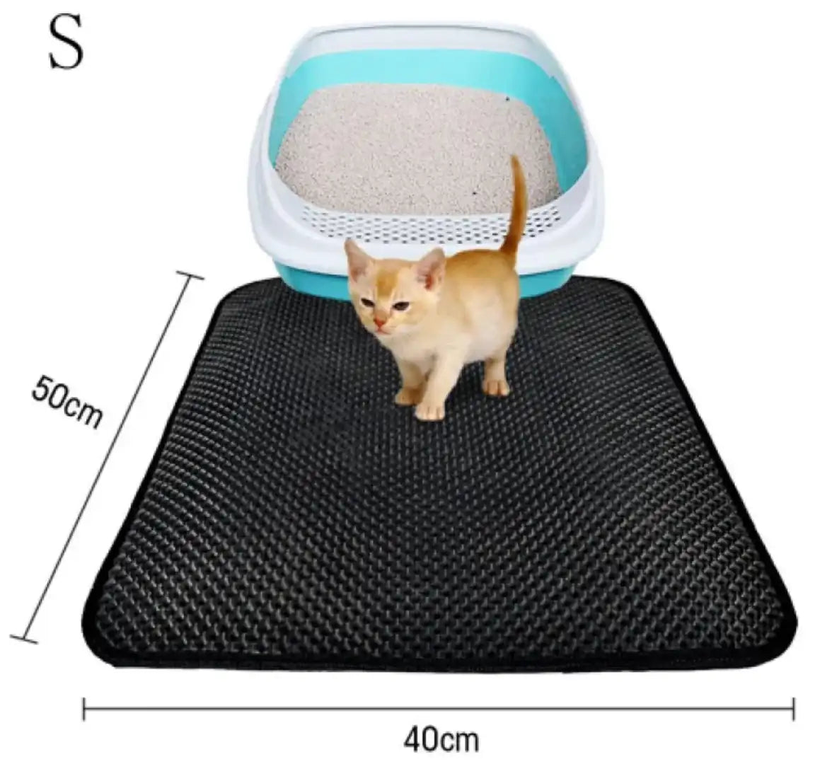 Alfombrilla Atrapa Arena para el Arenero del Gato – Negro / S