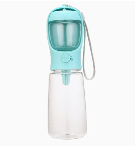 Botella de Agua para Paseos con Bebedero Integrado – Azul (modelo 2) / 550 ml