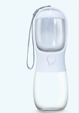Botella de Agua para Paseos con Bebedero Integrado – Blanco (modelo A) / 550 ml