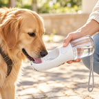 Botella de Agua para Paseos con Bebedero Integrado en uso