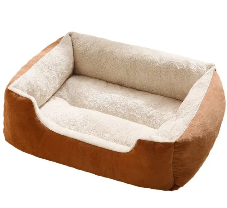 Cama Desenfundable y Lavable para Perros y Gatos – Café / S · 45×30×12 cm