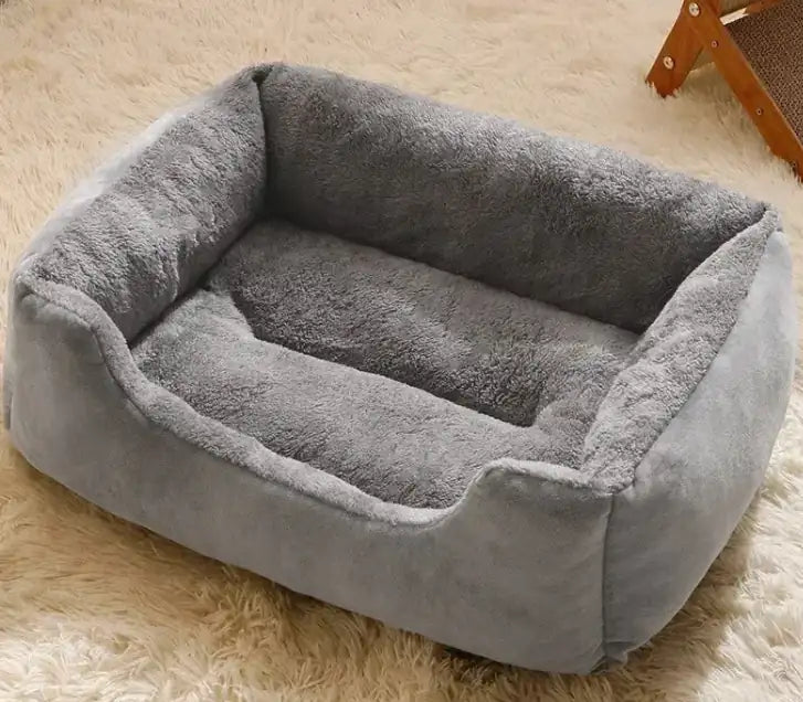 Cama Desenfundable y Lavable para Perros y Gatos – Gris / S · 45×30×12 cm