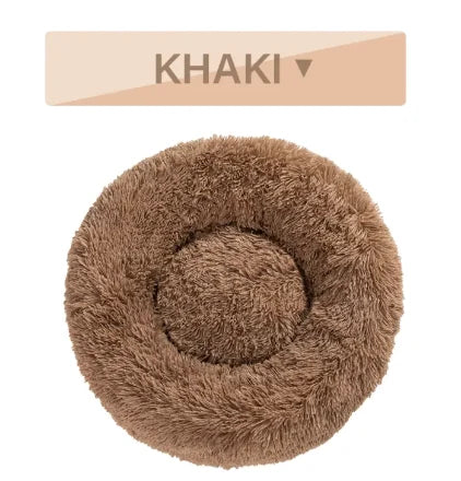 Cama Donut de Pelo Suave para Acurrucarse – Caqui / S