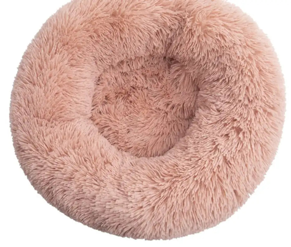 Cama Donut de Pelo Suave para Acurrucarse – Rosa claro (nuevo) / XL