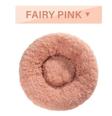 Cama Donut de Pelo Suave para Acurrucarse – Rosa claro / S