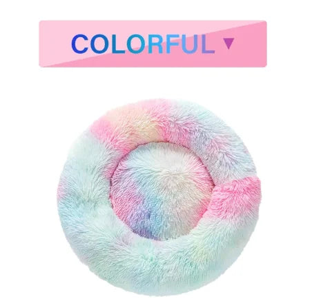 Cama Donut de Pelo Suave para Acurrucarse – Multicolor / S
