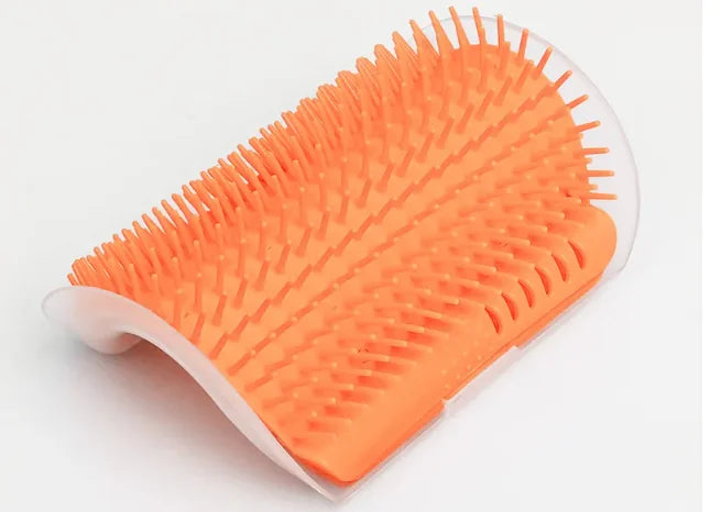 Cepillo de Esquina para que tu Gato se Rasque y se Cepille Solo – Naranja