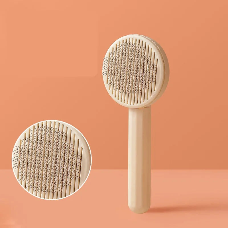Cepillo Quitapelos Autolimpiable para Perros y Gatos – Blanco