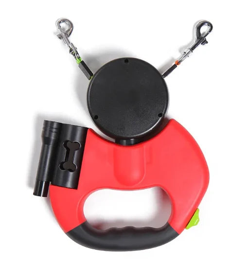 Correa Extensible 3 m con Linterna LED – Rojo / 3 m