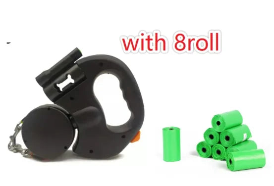 Correa Extensible 3 m con Linterna LED – Negro / Set completo
