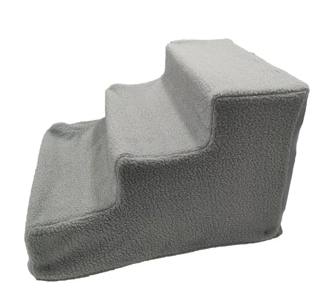 Escalera de 3 Peldaños para Subir al Sofá o la Cama – Gris claro