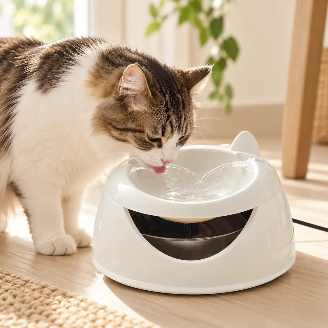 Fuente de Agua Silenciosa USB para Gatos y Perros en uso